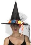 CAPPELLO STREGA C/FIORI COL. E TESCHI