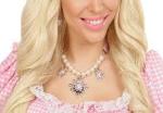 COLLANA C/PERLE STRASS LACCETTO ROSA