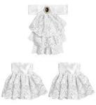 JABOT C/GEMME E POLSINI IN PIZZO