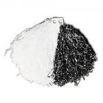 POM POM BICOLORE BIANCO/NERO
