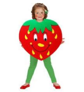 Home - costumi bambina 3+12 anni - CARNEVALE - COSTUME FRAGOLA CM.116 -  390/1267Y - WIDMANN 