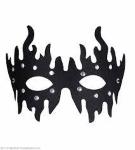 MASCHERA DOMINO NERA BORCHIATA
