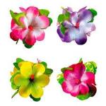 FERMAGLIO CAPELLI C/3 FIORI 4 COL.