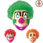 MASCHERA CLOWN C/CAPELLI ASS.