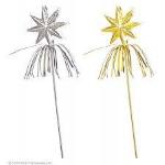 BACCHETTA STELLA FATINA 2 COL. C/FILI LAME''