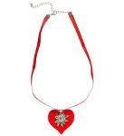 COLLANA CUORE ROSSO C/NASTRO