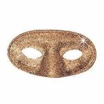 MASCHERA DOMINO GLITTER ORO