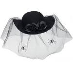 CAPPELLO VEDOVA NERA C/ROSE VELO E RAGNI