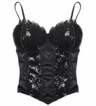 CORSETTO NERO PAILLETTES M/L