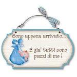 TARGHETTA LEGNO APPENA NATA