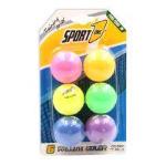 6 PALLINE PING PONG COLORATE SPORT