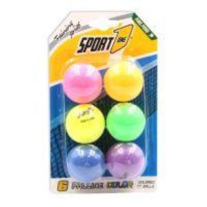 6 PALLINE PING PONG COLORATE SPORT