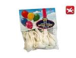 BUSTA 20 PALLONCINI MEDIUM BIANCHI