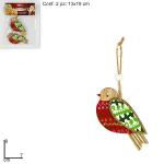 SET 2 UCCELLINI LEGNO NATALIZI