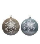 SFERA GLITTER DECORO -FIOCCO NEVE- 2 COL
