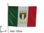 BANDIERA ITALIA C/LOGO ED ASTA 90X60