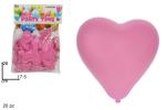 BUSTA 20 PALLONCINI CUORE ROSA