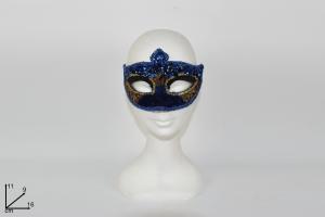 MASCHERA VELLUTO-PAILLETTES BLU