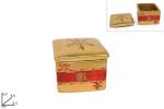 COFANETTO QUADRATO NATALE ORO/ROSSO -STOCK-