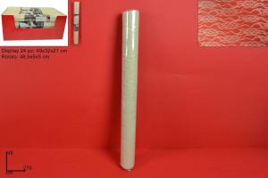 ROTOLO ORGANZA MERLETTO CREMA 48X270
