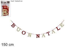 SCRITTA FELTRO -BUON NATALE - 150CM -STOCK-