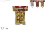 BUSTA 6 CAMPANELLINI PLASTICA 3.5CM 3 COL