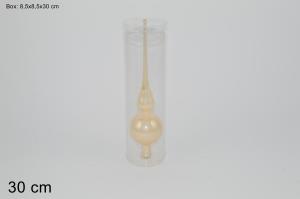 PUNTALE VETRO ALBERO CM.30 PERLATO