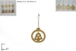 APPENDINO LEGNO ORO TONDO C/PENDENTE 4ASS