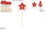 SPILLONE -UNO - ALBERO/STELLA CM.32 ROSSO