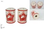 SET SALE E PEPE ROSSO/BIANCO IN CERAMICA