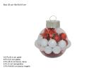 BOX SFERA C/PALLLINE ROSSO B/CO