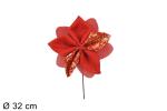 STELO FIORE JUTA ROSSO 32 CM