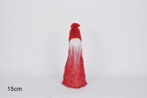 PUNTALE GNOMO DI NATALE ROSSO CM.15