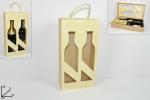 P/BOTTIGLIE LEGNO 2 POSTI C/MANICO