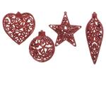 DECORAZIONI 4 ASS. PLASTICA ROSSA