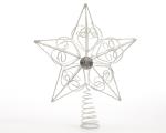 PUNTALE METALL. STELLA BIANCO CM.20