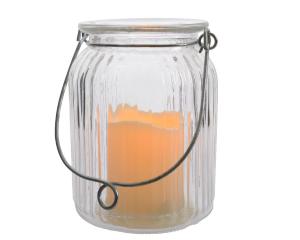 VASO VETRO C/CANDELA 11X14.5