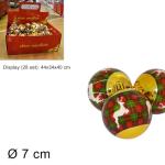 GRAPPOLO 3 SFERE 7CM RENNA/SCOZZESE/ORO