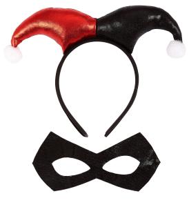 Home - trucchi+set+accessori - CARNEVALE - HARLEY QUINN SET  CERCHIETTO/MASCHERINA - 390/29344 - WIDMANN 