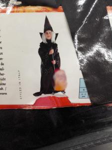 MANTELLO STREGA CON CAPPELLO E PARRUCCA DONNA T.U.