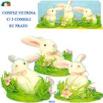 CONIGLIETTO SU PRATO PELUCHE  -UNO-