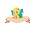 TARGHETTA LEGNO FATINA X NOME