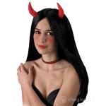 OFF  PARRUCCA LUNGA LISCIA C/CORNA DIAVOLESSA 