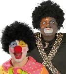 PARRUCCA CLOWN  RICCIA NERA AFRO 