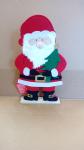 BABBO NATALE PANNO CM 40 C/BASE LEGNO