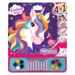 ALBUM DA COLORARE GIGANTE UNICORNO 4 IN 1 