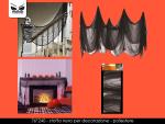 STOFFA NERA X DECORAZIONI HALLOWEEN 76X240