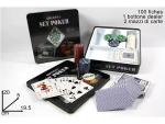 CONFEZIONE GIOCO POKER C/ 100 FICHES 1/25 