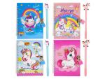 NOTEBOOK UNICORNO C/PENNA 4 COL