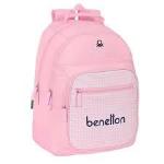 OFF  ZAINO MINI BENETTON VICHY ROSA CM.27 3 TASCHE